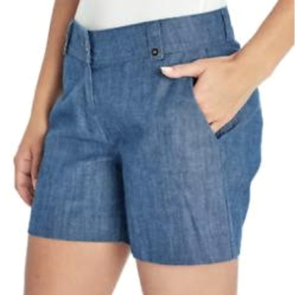 Isaac Mizrahi Pants - NWT Isaac Mizrahi Womens 8 Trouser Short Indigo Chambray Shorts